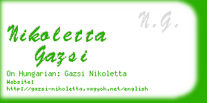 nikoletta gazsi business card